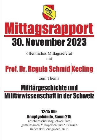„Mittagsrapport“ mit Prof. Dr. Regula Schmid Keeling